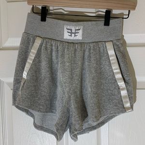 Heroine Sport Gray Sweatshorts with White Trim